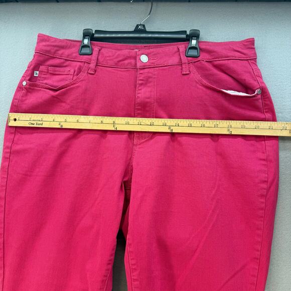 Judy Blue Jeans Women 18W Bright Pink Skinny Fit Summer Preppy Normcore - Picture 12 of 15